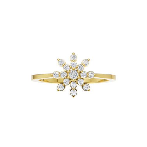 Aurora Snowflake Diamond Ring