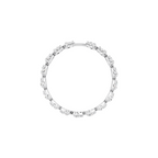 Romantic White or Rose or Gold Heart Lab Created Diamond Bracelet for Proposal Gift