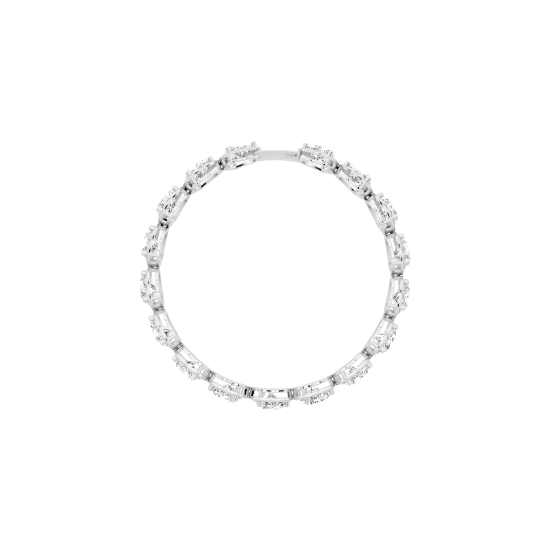 Romantic White or Rose or Gold Heart Lab Created Diamond Bracelet for Proposal Gift