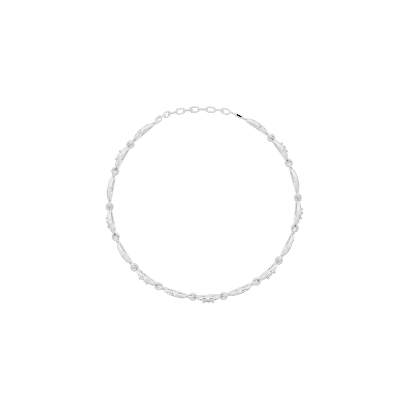 Elegant Clover Motif Circle Station Lab Created Diamond Bracelet for Everyday Styling