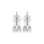 Classic Round Lab Grown Diamond Solitaire Stud Earrings with Refined Three-Prong Setting