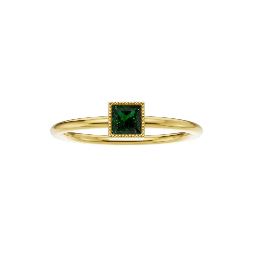 Emerald Grace Princess-Cut Ring