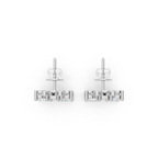 Luxury Round Brilliant Lab Grown Diamond Butterfly Stud Earrings in Gold