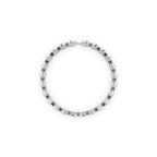 Golden Aura Oval Halo Bezel Lab Grown Diamond Bracelet in 10 or 14 or 18K Gold