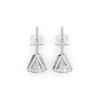 Elaria Square Brilliant Lab Grown Diamond Basket Stud Earrings in Gold & 925 Silver