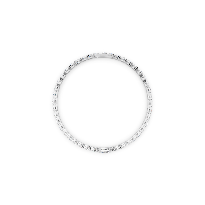 Premium Gold Tone Round Cut Lab Created Diamond Tennis Bracelet for Women