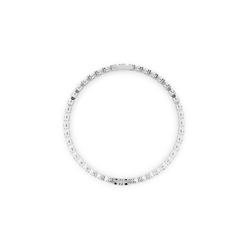 Elegant Round Brilliant Lab Created Diamond Bracelet with Bezel set for Anniversary Gifts