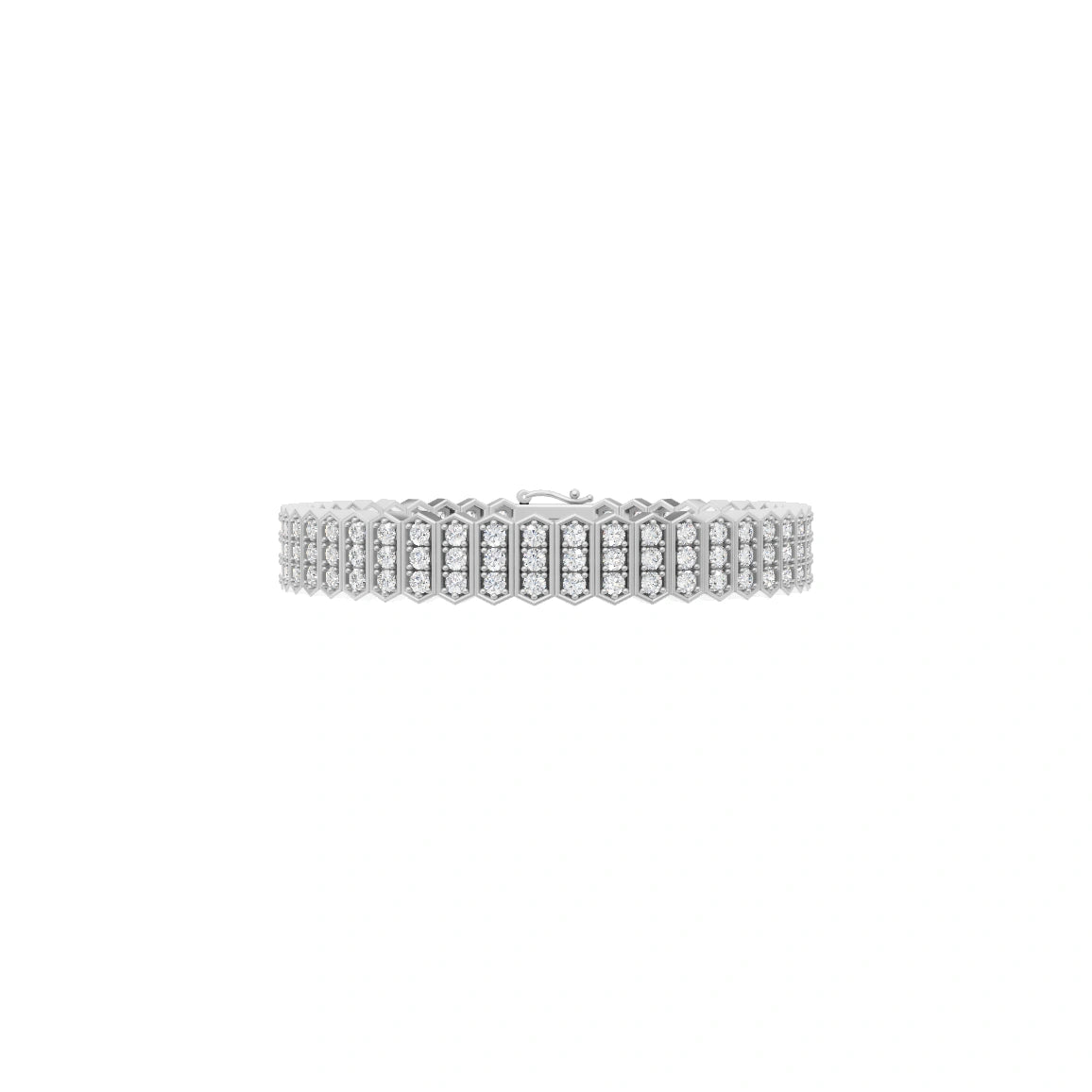 Sparkling Round Cut Lab Grown Diamond Bracelet by Lume Jewelry