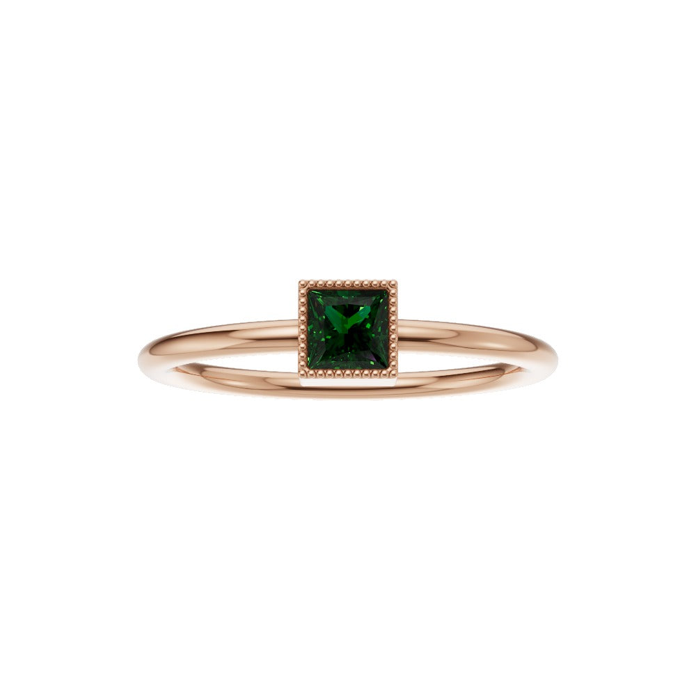 Emerald Grace Princess-Cut Ring