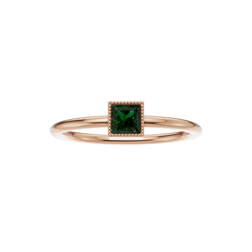 Emerald Grace Princess-Cut Ring