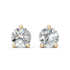 Aurielle Round Brilliant Diamond Solitaire Stud Earrings in 10 or 14 or 18K Gold