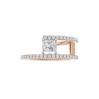 Aurora Princess-Cut Diamond Wrap Ring