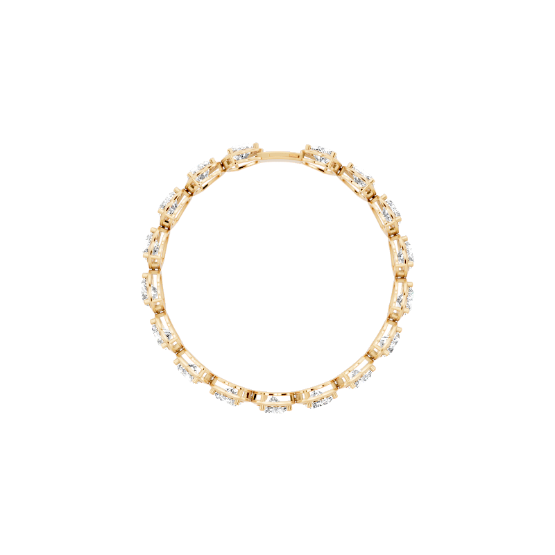 Romantic White or Rose or Gold Heart Lab Created Diamond Bracelet for Proposal Gift