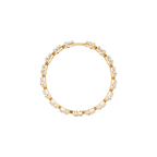 Romantic White or Rose or Gold Heart Lab Created Diamond Bracelet for Proposal Gift