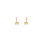 Premium Celestial Linear Cascade Lab Created Diamond Earrings with Clustered Sparkle Accents