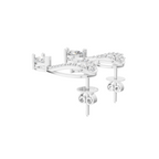Elegant Open Hoop Stud Lab Created Earrings with Pavé-Style Sparkle for Women