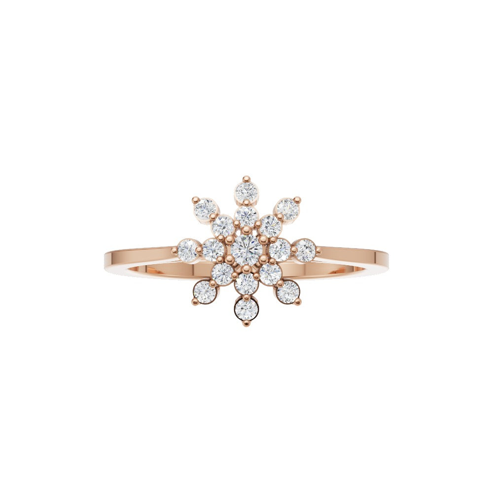 Aurora Snowflake Diamond Ring