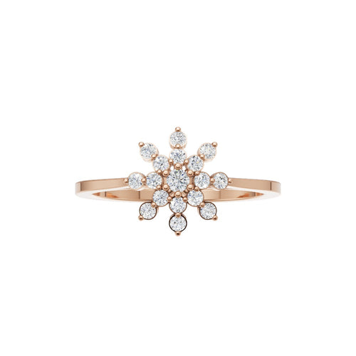 Aurora Snowflake Diamond Ring