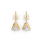 Elaria Square Brilliant Lab Grown Diamond Basket Stud Earrings in Gold & 925 Silver