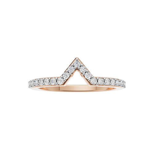 Radiant V Diamond Stacking Ring