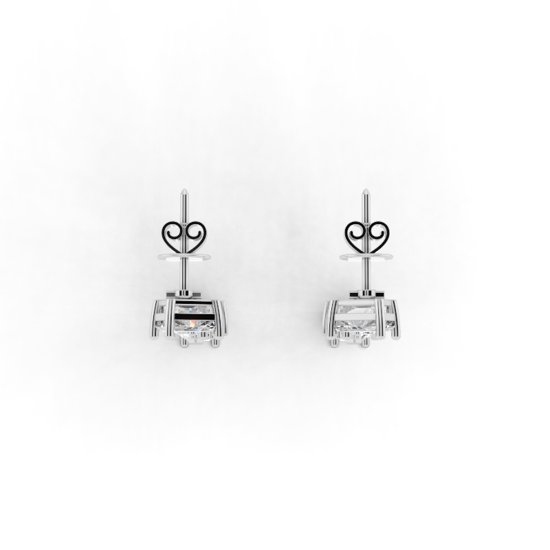 Modern Luxury Mixed-Cut Drop Lab Grown Diamond Earrings in White or Rose or Gold
