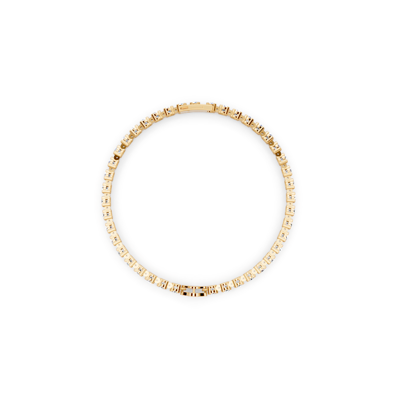 Elegant Round Brilliant Lab Created Diamond Bracelet with Bezel set for Anniversary Gifts