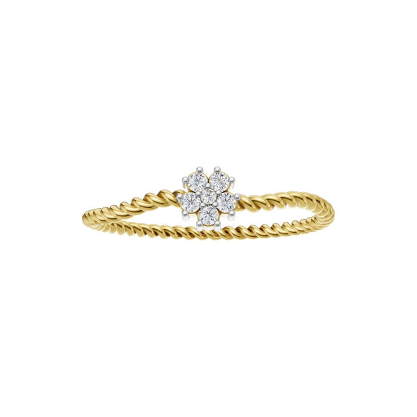 Twist Bloom Diamond Ring