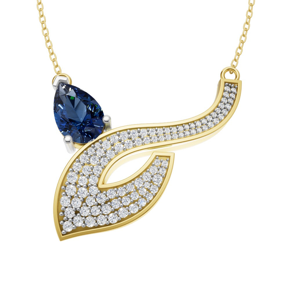 Azure Grace Diamond Leaf