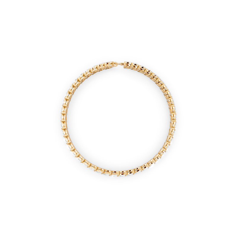 Golden Laurel Double Marquise Cut Lab Grown Diamond Bracelet in Gold
