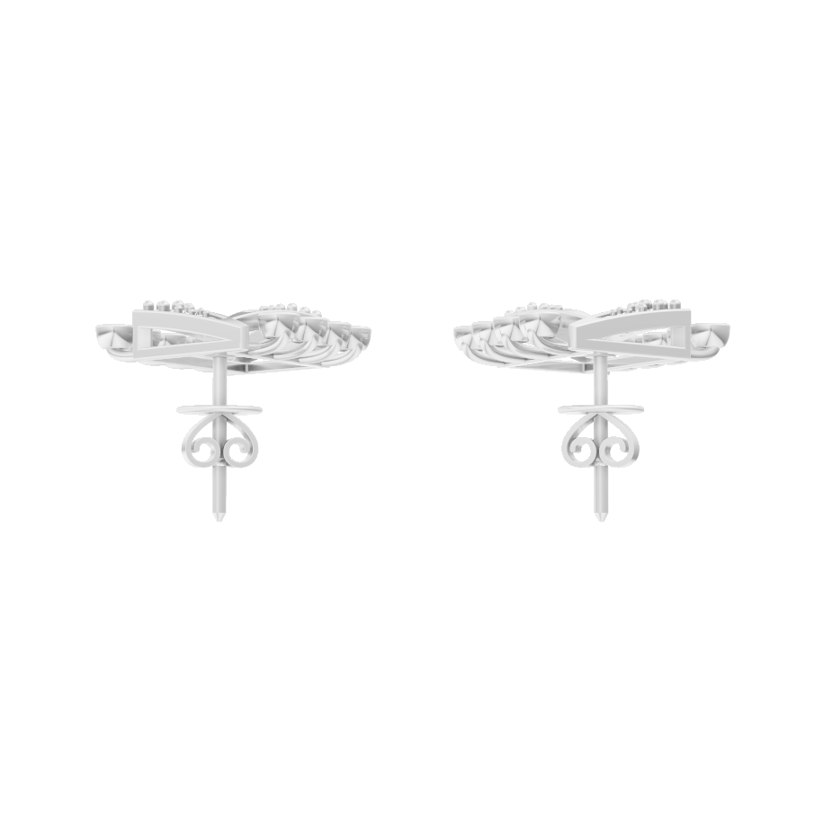 Roselle Geometric Lab Grown Diamond-Frame Earrings in Rose or White or Gold
