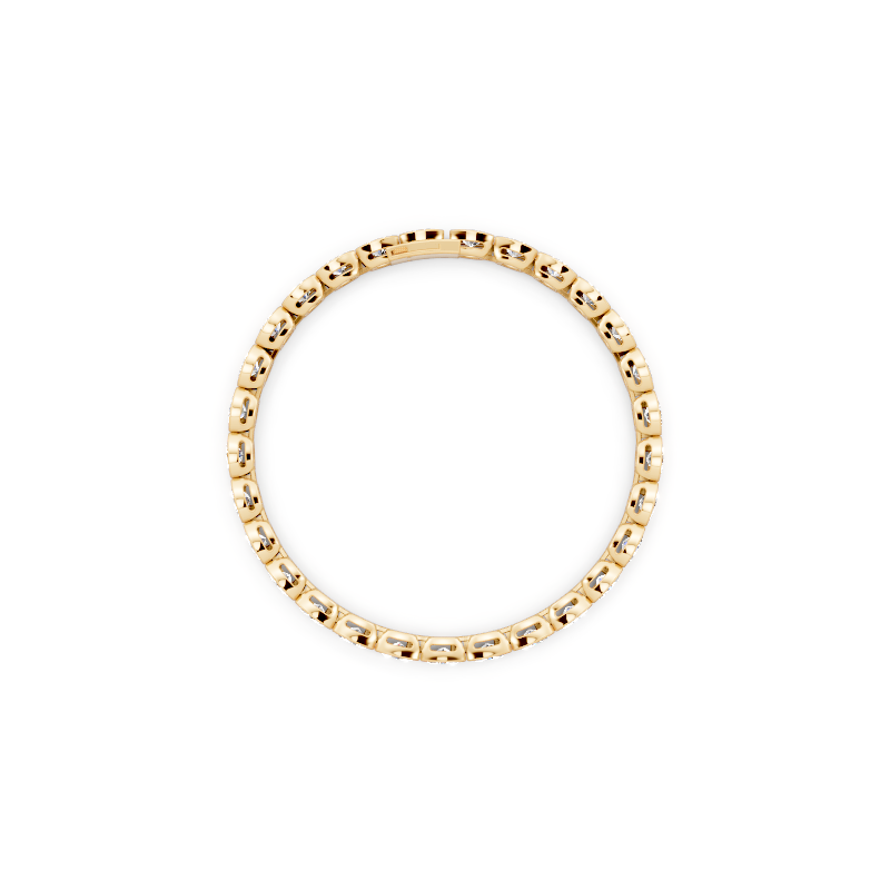 Elysian Oval Bezel Lab Created Diamond Bracelet in Gold Simple Gift for Her