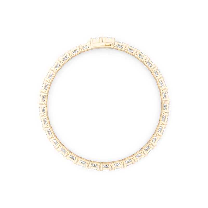 Celeste Cushion Cut Lab Grown Diamond Line Bracelet for Anniversary Gift