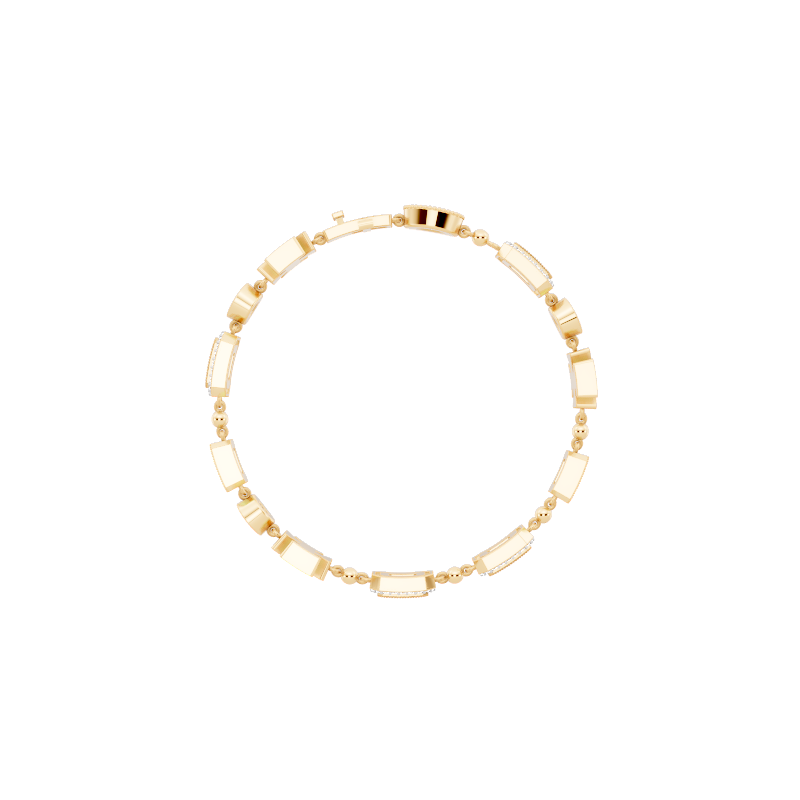 Elegant Geometric Pave Station Lab Created Diamond Bracelet for Women by Lume Jewelry