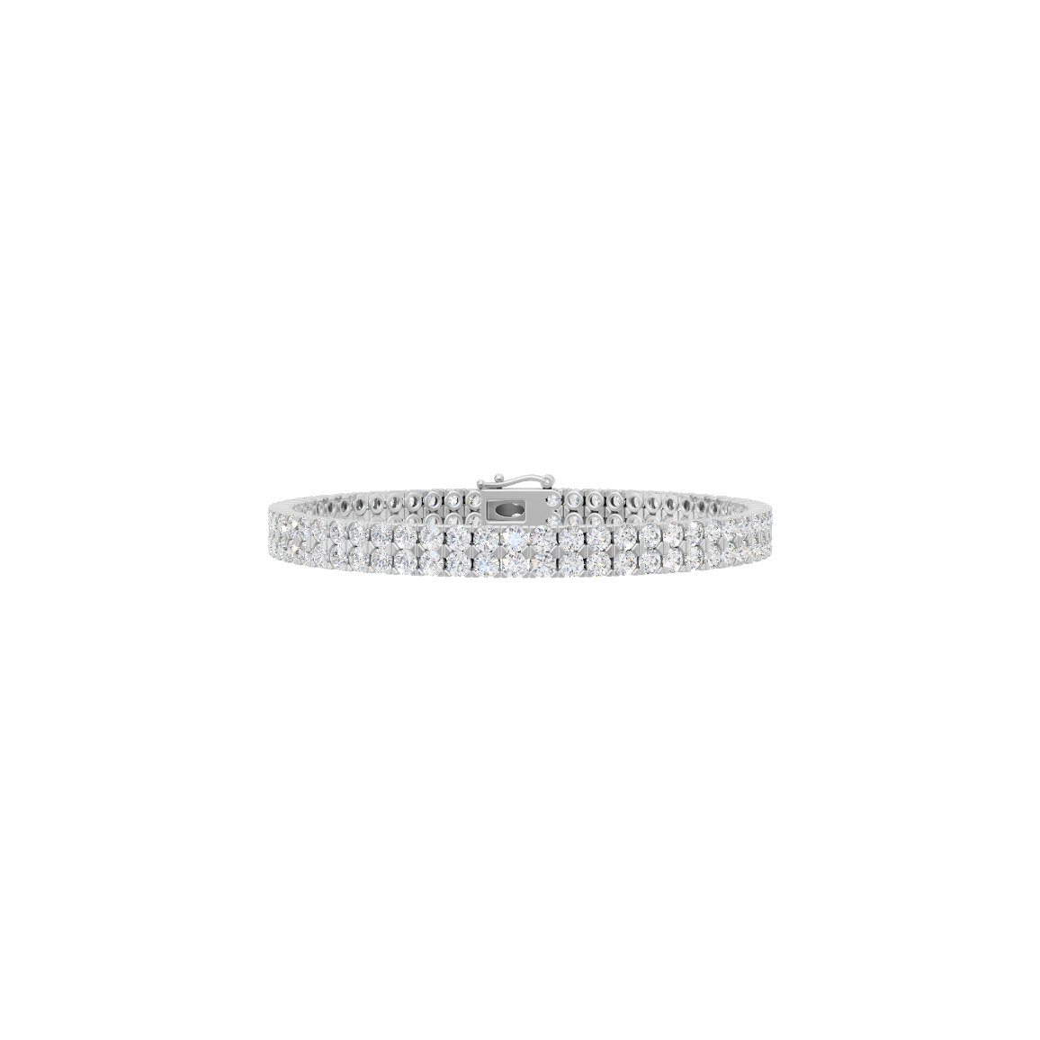 Lumiere Multi-Row Pave Tennis Bracelet with Round Brilliant Lab Grown Diamonds