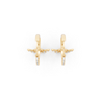 Mariposa Noir Lab Grown Diamond Butterfly Hoop Earrings in 10 or 14 or 18K Gold & 925 Silver