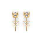 Classic Round Solitaire Lab Grown Diamond Stud Earrings for Women
