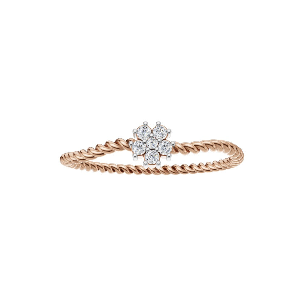 Twist Bloom Diamond Ring