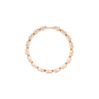 Romantic White or Rose or Gold Heart Lab Created Diamond Bracelet for Proposal Gift