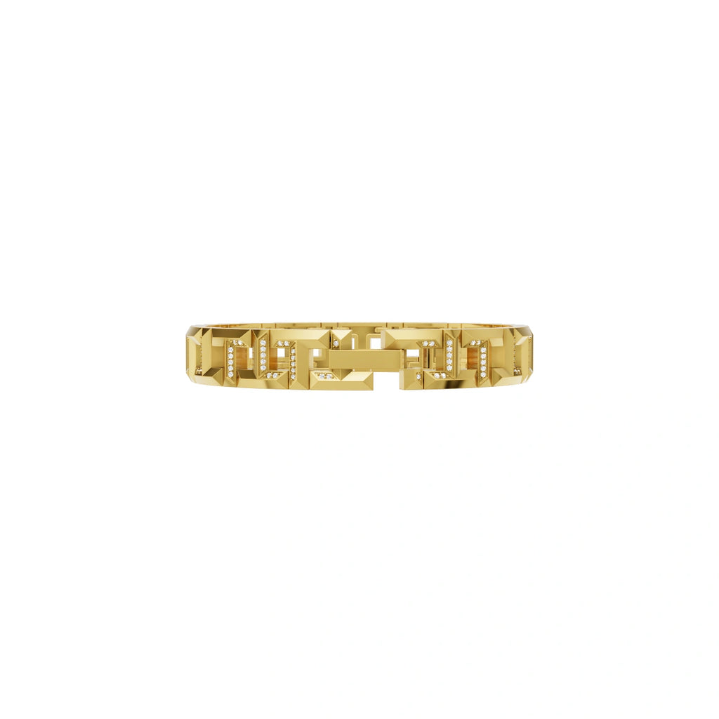 Elegant Maze-Inspired Link Brilliant Lab Grown Diamond Bracelet for Women by Lume Jewelry