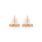 Luxury Round Brilliant Lab Grown Diamond Butterfly Stud Earrings in Gold