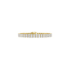 Celeste Baguette Pave Link Bracelet in 10 or 14 or 18K Gold & 925 Silver