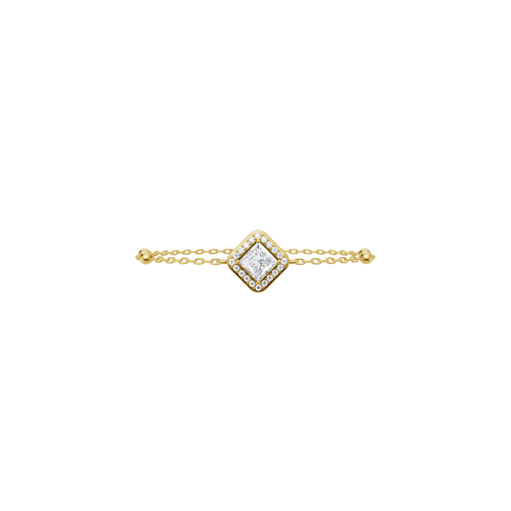 Celeste Princess Cut Lab Created Diamond Pave Chain Bracelet for Women