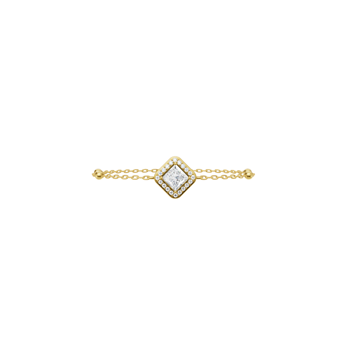 Celeste Princess Cut Lab Created Diamond Pave Chain Bracelet for Women