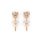 Classic Round Solitaire Lab Grown Diamond Stud Earrings for Women