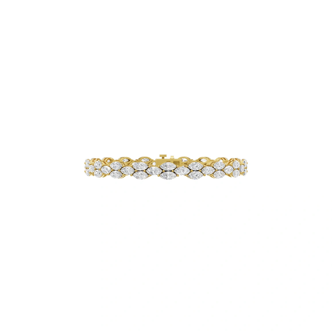 Premium Floral Lattice Bracelet with East West Marquise Cut Lab Created Diamond