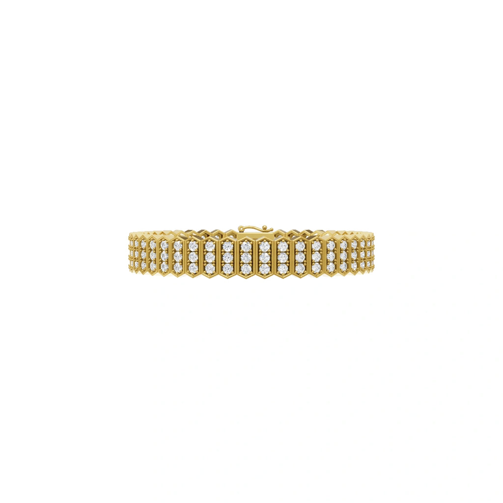 Sparkling Round Cut Lab Grown Diamond Bracelet by Lume Jewelry
