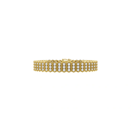 Sparkling Round Cut Lab Grown Diamond Bracelet by Lume Jewelry