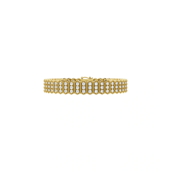 Sparkling Round Cut Lab Grown Diamond Bracelet by Lume Jewelry