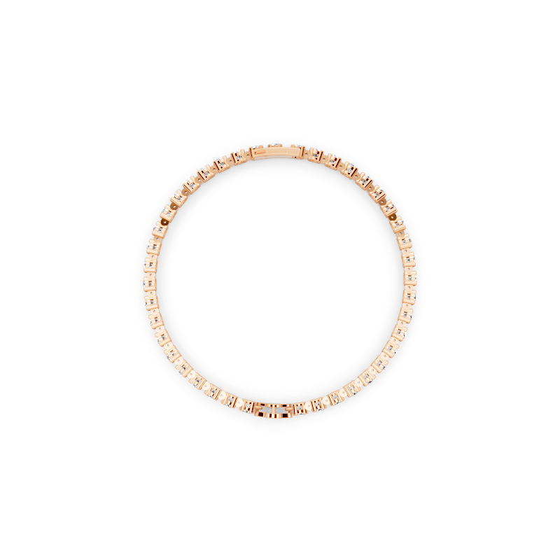 Elegant Round Brilliant Lab Created Diamond Bracelet with Bezel set for Anniversary Gifts