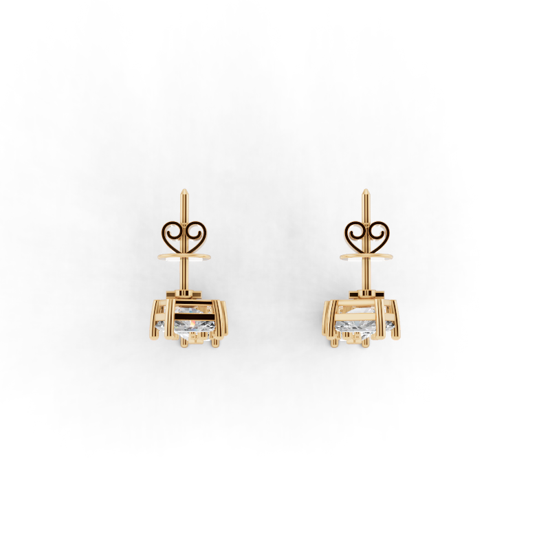 Modern Luxury Mixed-Cut Drop Lab Grown Diamond Earrings in White or Rose or Gold